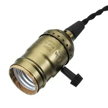 1Pcs E27/E26 Lučka Znanja Vtičnico Obesek okova Dimmer Kabel Viseči Strop Žarnice Držalo 110-220V NAS Plug