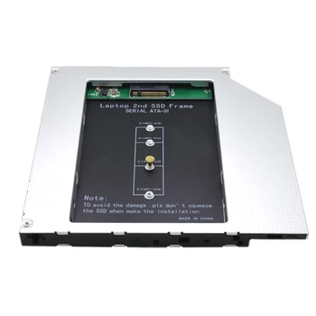 TISHRIC Aluminija NGFF M. 2 M2, 2. HDD Caddy 9.5 mm SATA 3 Optibay Trdi Disk, Ohišje Adapterja DVD HDD SSD 2.5 Ohišje Za Prenosni računalnik