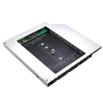 TISHRIC Aluminija NGFF M. 2 M2, 2. HDD Caddy 9.5 mm SATA 3 Optibay Trdi Disk, Ohišje Adapterja DVD HDD SSD 2.5 Ohišje Za Prenosni računalnik