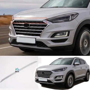 Za Hyundai Tucson 2019 2020 2021 Avto Styling ABS Chrome Spredaj Kapuco Pokrov Modeliranje naslovnica Stripa Trim Auto Dodatki