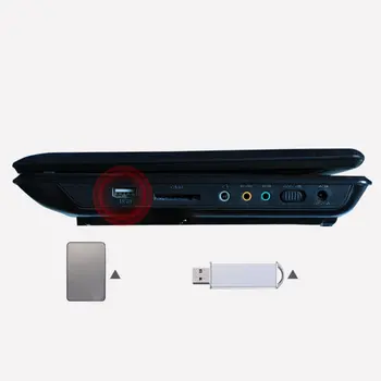 7.8 Palčni TV Dom, Avto DVD Predvajalnik Prenosni HD VCD, CD, MP3, HD DVD Predvajalnik, USB, SD Kartice, RCA pin Prenosno Kabel Igro 16:9 Vrtenje LCD Zaslon