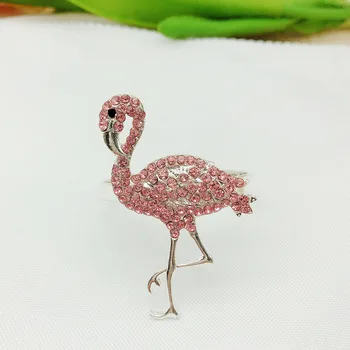 12pcs/veliko Vroče Napkin Obroč Flamingo Napkin Sponke Diamond Napkin Obroč Zahodni Obrok Krpo Obroč Obrok Stranka Namizno Dekoracijo