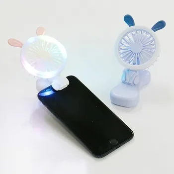 Color Light Mini Majhen Ventilator Srčkan Risanka USB Polnjenje Več Hitrosti, Hitrosti Vetra, Velike Vetrne Energije, Telefon, Ventilator Večnamensko Posnetek Fan