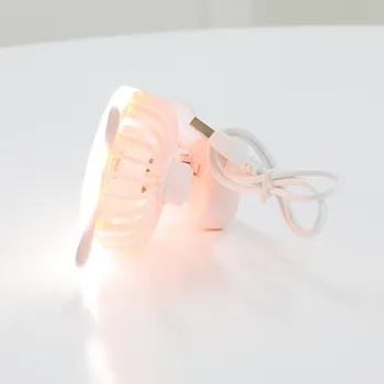 Color Light Mini Majhen Ventilator Srčkan Risanka USB Polnjenje Več Hitrosti, Hitrosti Vetra, Velike Vetrne Energije, Telefon, Ventilator Večnamensko Posnetek Fan