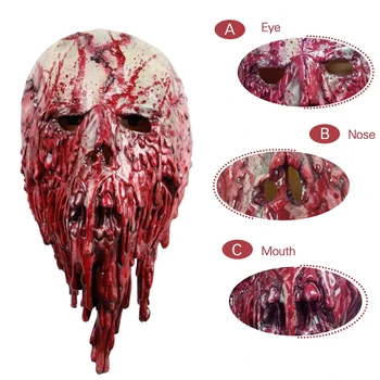 Cosmask Novost iz Lateksa Masko Halloween Kostum Stranka Cosplay Duha Temo Lobanje Krvi Lovke Maska Rdeče
