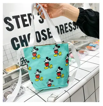 Disney platno vrečko poletje new Mickey Mouse tiskanja torba ženske divje torbici messenger bag