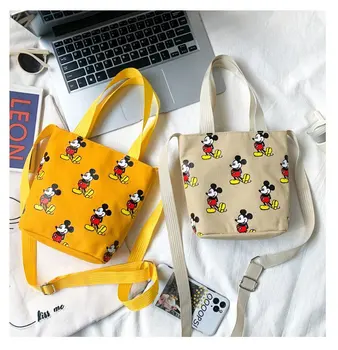 Disney platno vrečko poletje new Mickey Mouse tiskanja torba ženske divje torbici messenger bag