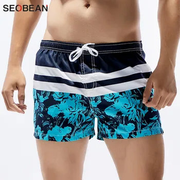 SEOBEAN blagovne znamke pisane hlače za moške board kratke hlače moški prosti čas summer beach hlače, kopalke za moške