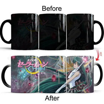 SAILOR MOON Kristalno Kave Vrč 11 oz Barva Spreminja, keramične Skodelice cute Anime potovanja Kava Čaj Pokal