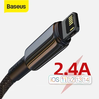 Baseus 2.4 USB Kabel Za iPhone 12 11 Pro Max XR Xs X Kabel Hitro Polnjenje Kabel za iPhone 11 Polnilnik USB za Razsvetljavo Podatkov Line