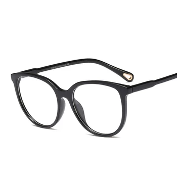 WackSaria očala ženske modni pregleden okroglo ovalni Eye glasses jasno Ravno objektiv pregleden okvir