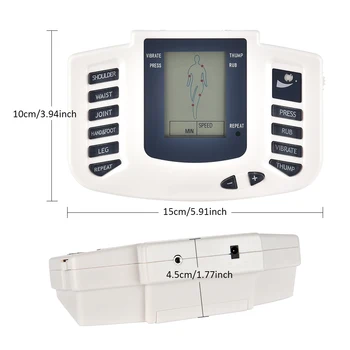 JR309 EMS Telo Električne Pluse Mišični Stimulator Tens Akupunktura Hujšanje Massager 16 Blazine Digitalni Terapija Electrostimulator