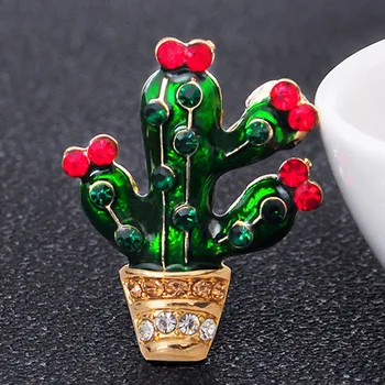 Zlxgirl nakit Evropski in Ameriški osebnost divje kaktus zlitine broška temperament modni ženski plašč, jopica corsage broch