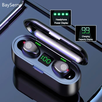 2000mAh Moči Banke Brezžične Slušalke Bluetooth 5.0 TWS Slušalke Mini-uho Stereo Teče Podpora iOS/Android Telefonov HD Klic