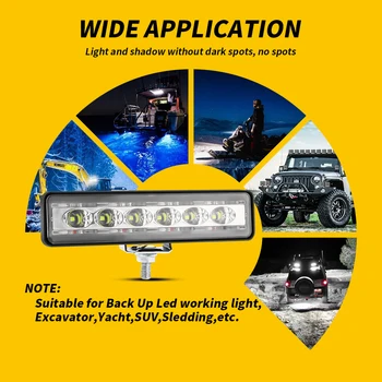 Novo arrvial LED delovna Lučka Bar svetlobni pramen Prenosni LED Poplav Luči za Tovornjak SUV Čoln Pohodništvo Sili Avto Padec Ladijskega prometa