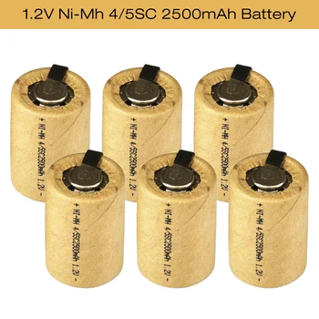 4/5SC Baterije 1,2 V 2500mAh baterije za polnjenje Ni-MH Polnilna Baterija SC varjenje z zavihki za Svetilko Moči Banke ročna Orodja Baklo Baterije