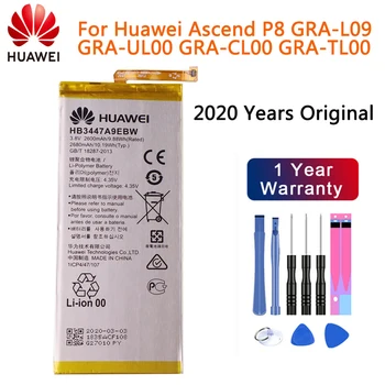 Huawei Originalno Nadomestno Baterijo 2600mAh HB3447A9EBW Baterija za Huawei Vzpon P8 GRA-L09/UL00/CL00/TL00/TL10/UL10 Baterije