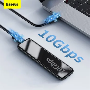 Baseus NVME M2 SSD Primeru SATA Na USB Tip C 3.1 SSD Disk Primeru 10Gbps M. 2 NVME NGFF SATA M/B Ključno, Zunanji Trdi Disk, Ohišje Polje