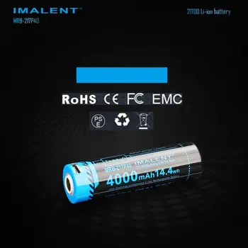 1PC IMALENT Li-Ion 21700 4000 mah Polnilne Baterije , dodatna Oprema Primerna za LED Svetilka MS03