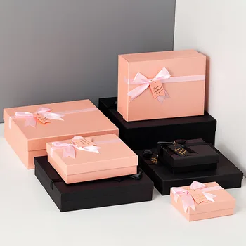 Preprost Roza Lok papir embalaža gift box Rojstni dan šminka kozmetični Valentine s Dan коробка упаковка подарочная коробка пакет