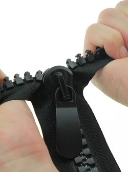 70-150 cm 20# Smolo Zadrgo Black Veliki Open-End Samodejno Zaklepanje Velik Zip za Šivanje Navzdol Jakno DIY Inženiring Šotor Grobe Zob Zips