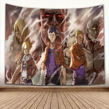 Anime Napad na Titan Steni Visi Tapiserija Doma Stranka Dekorativni Tapiserije Foto Ozadje Krpo Namizni prt Steno Tapiserija