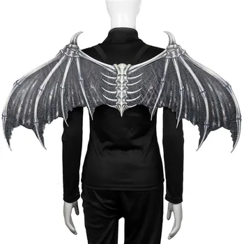 Črno Bel Halloween Carnival Party Rekviziti Zložljive Ustvarjalna Krila Non-woven Demon Krila Halloween Kostume, Cosplay