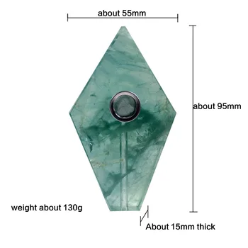 Naravni kristalni kamen Zelene fluorite Kristalno cevi Zdravo kajenje pipe Diamantno Obliko, Kamni, Minerali Visoke Kakovosti