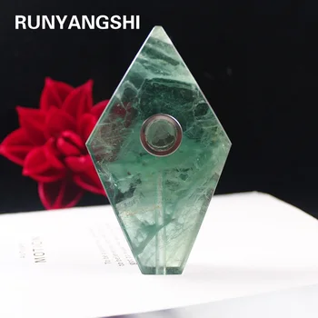 Naravni kristalni kamen Zelene fluorite Kristalno cevi Zdravo kajenje pipe Diamantno Obliko, Kamni, Minerali Visoke Kakovosti