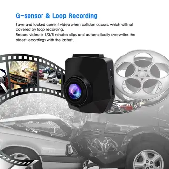 Avto DVR Kamera 1080P Full HD 1.5 inch LCD Zaslon 140 Stopinj Dashcam Video Registrarji za Avtomobile Night Vision G-Senzor Dash Cam