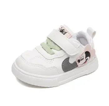 Disney nove jesensko baby toddler čevlji fantje pomlad dekleta priložnostne čevlji risanka Mickey mouse otrok beli čevlji
