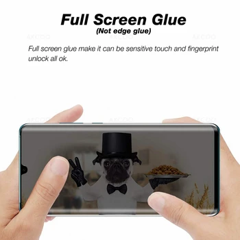Akcoo P30 Pro Zasebnosti screen Protector za Huawei P30 pro kaljeno steklo anti-spy film UV Polno lepilo steklo z občutljivo na dotik