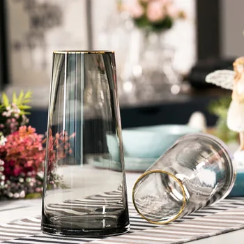 Preprosta Steklena Vaza Dnevna Soba Cvet Oprema Doma Dekoracijo Cvet Vazo Vaze Decoratives