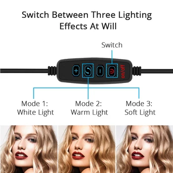 Zatemniti LED Selfie Obroč Svetlobe Kamero Telefona USB obroč lučka Fotografija Fill Light z Držalom za Telefon Stojalo Za Ličila Live Stream