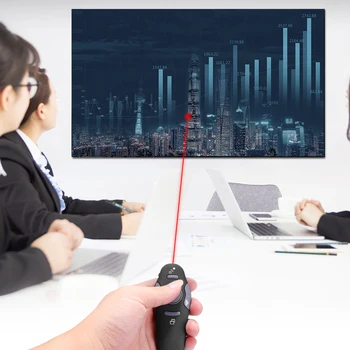 FORNORM 2,4 GHz Wireless Presenter Rdeč Laserski Kazalniki Pero, USB RF Sprejemnik Daljinski upravljalnik Obrniti Stran PPT Predstavitve programa Powerpoint