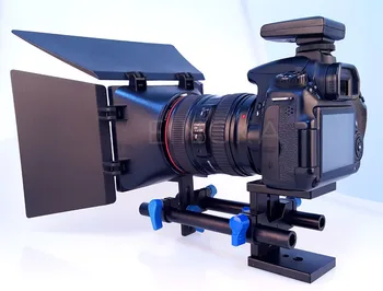 Kamera Video Objektiv Kapuco za Canon, Nikon, Sony DSLR Mat Polje 15 mm Železniškega Palico Sistem za Podporo Foto Studio Dodatki
