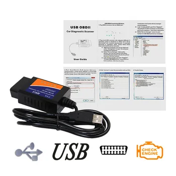 OBDII USB Skener za Več blagovnih znamk, CAN-BUS kot enako kot ELM327 USB