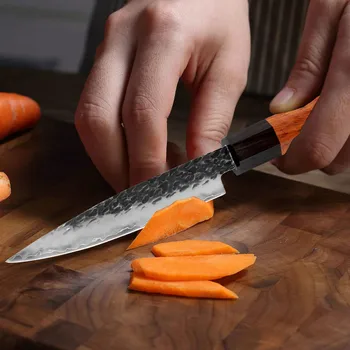XITUO5inch Pripomoček nož tri-plast kompozita jekla ročno kovani kuhar nož cut zelenjave in obrezki peeling kuhinjski nož
