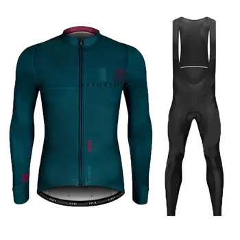 2020 Pro jeseni long sleeve Kolesarjenje jersey Set bib hlače ropa ciclismo kolesarska oblačila MTB kolo jersey Enotna moška oblačila