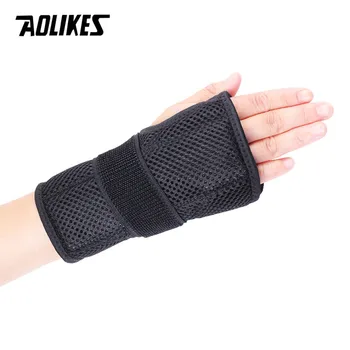 AOLIKES 1PCS Opornice za Zapestje - Podpora za Zapestje Naramnicami za Artritis, Tendinitis Noč Spal s Palm Blazine Pad Desno Levo Roko