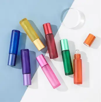 8 Barv Lip Gloss Eterično Olje, Stekleničke Parfuma Roller Ball Debelo Steklo Roll Na Vzdržljiv Za Potovanja Kozmetični Posodo