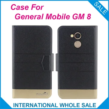 5 Barve Original! General Mobile GM 8 Primer Visoka Kakovost Flip Ultra-tanek Luksuzno Usnjeno Zaščitno Ohišje mobilnega Telefona