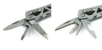 Visoko kakovostna zunanja orodje mini Multi-funkcionalne foldaway iz nerjavečega jekla klešče 6 v 1 z nožem orodje za veleprodajno ceno