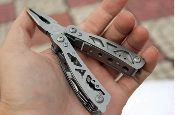 Visoko kakovostna zunanja orodje mini Multi-funkcionalne foldaway iz nerjavečega jekla klešče 6 v 1 z nožem orodje za veleprodajno ceno