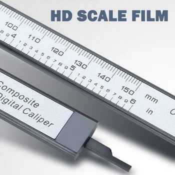 0-150MM Digitalni LCD Vernier Kaliper Ogljikovih Vlaken kljunasto merilo Moči S Sončno Energijo Merilnik Mikrometer za Merjenje Orodje