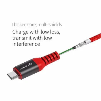 ORICO Kabel USB Scharge Mikro USB-Kabel 1m/3 m Kabel za Polnjenje Črna/Rdeča Sync Kabel za Pametni Telefon Tablični računalnik