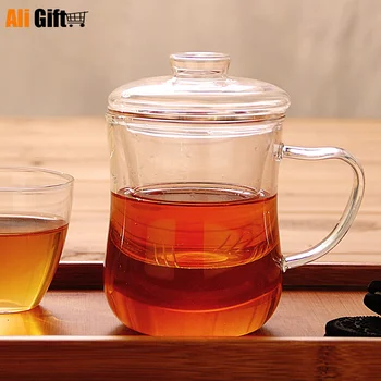 Ročno Izdelani Visoke Temperature Odporen Moda Cvet Tea Cup Toplotno Odporni Pokal Cvetja Čaj in Čaj Filter Komplet
