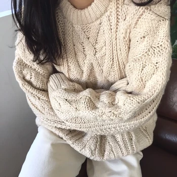 2020 Žensk Priložnostne Puloverji Japonski Kawaii Ulzzang Elegantna Pulover Twist Pulover Ženske korejski Harajuku Luštna Obleka Za Ženske