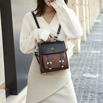 Ženska torba, nahrbtnik korejska različica 2020 nov hit barve PU mini večnamenski dame majhen nahrbtnik modni vse-tekmo Letnik vrečko
