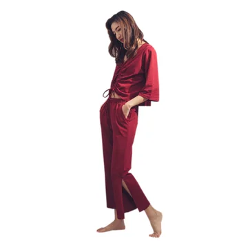 Yomrzl A817 Nov prihod pomladi in poleti bombaža ženske pajama nastavite Noge Open-razraslih Leiure Homestyle oblačila zaprtih sleepwear
